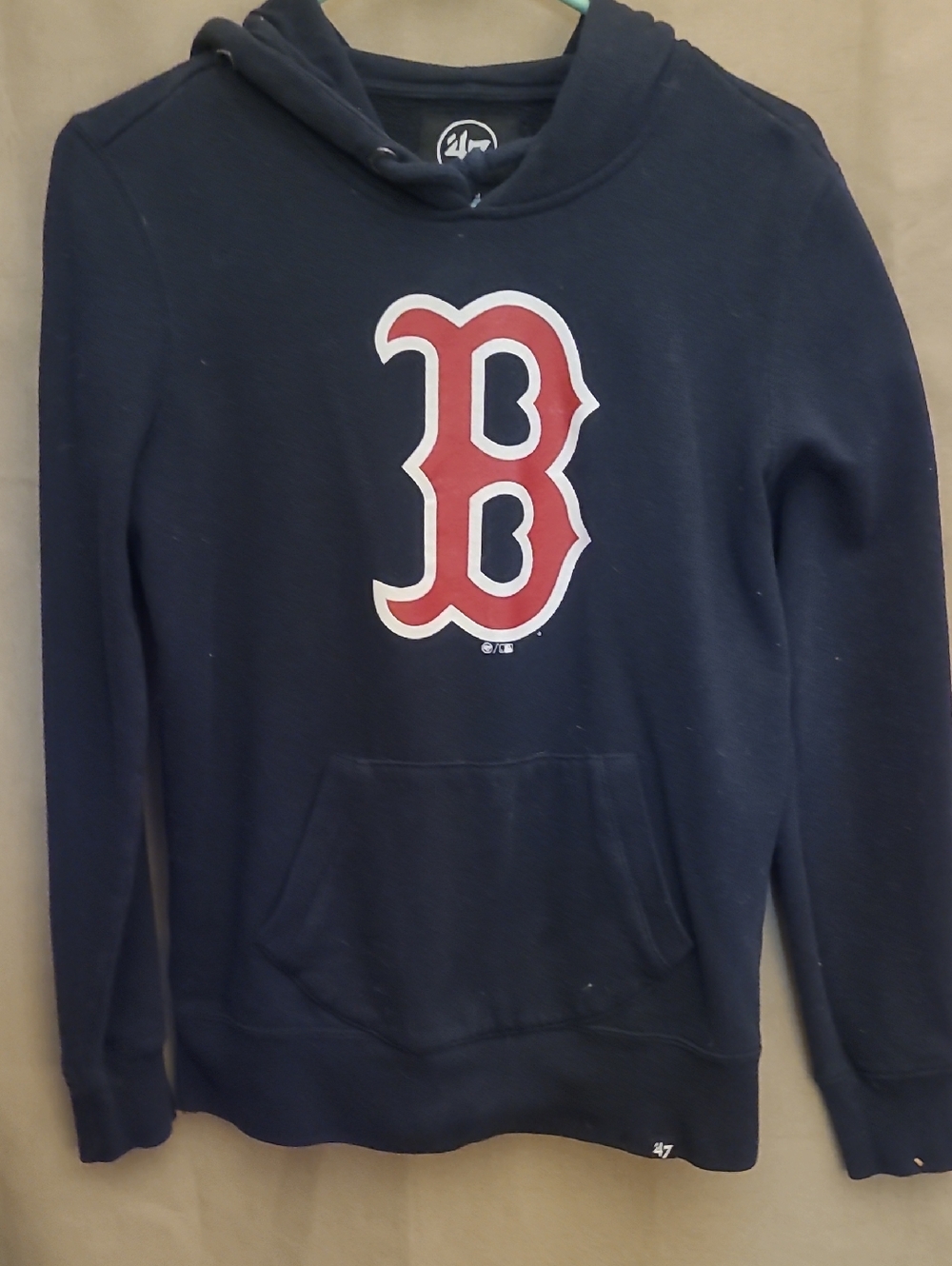 47 Men's Navy Hoodie with Red Boston 'B' Logo